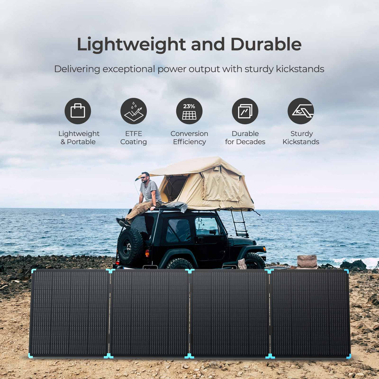 Lightweight Portable Solar Suitcase 400W/300W/220W/100W