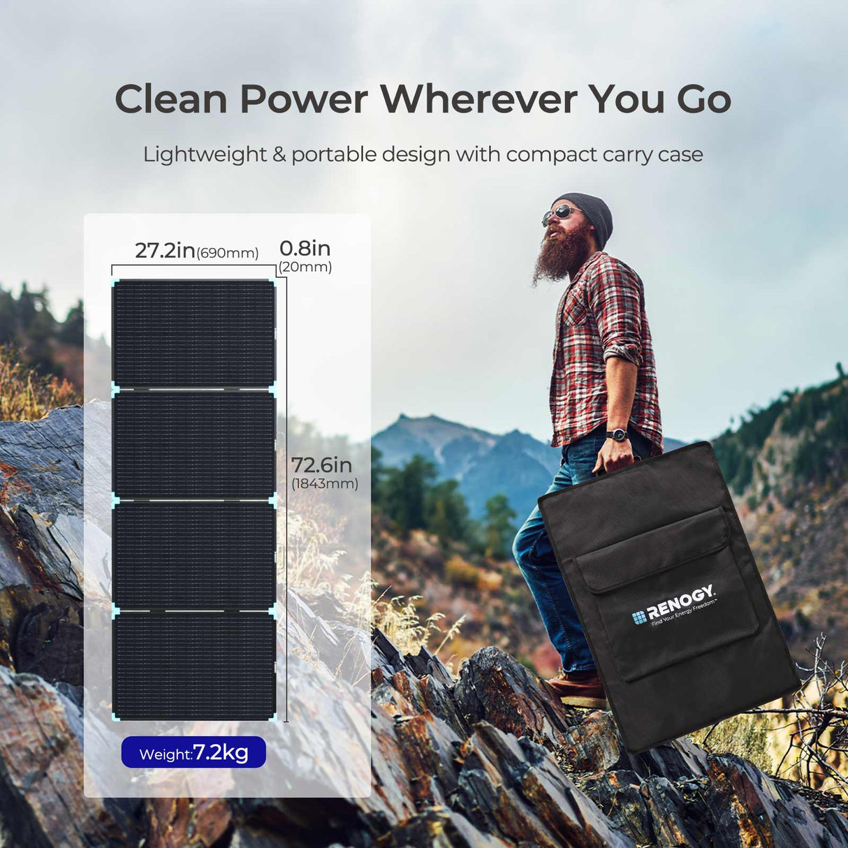 Lightweight Portable Solar Suitcase 400W/300W/220W/100W
