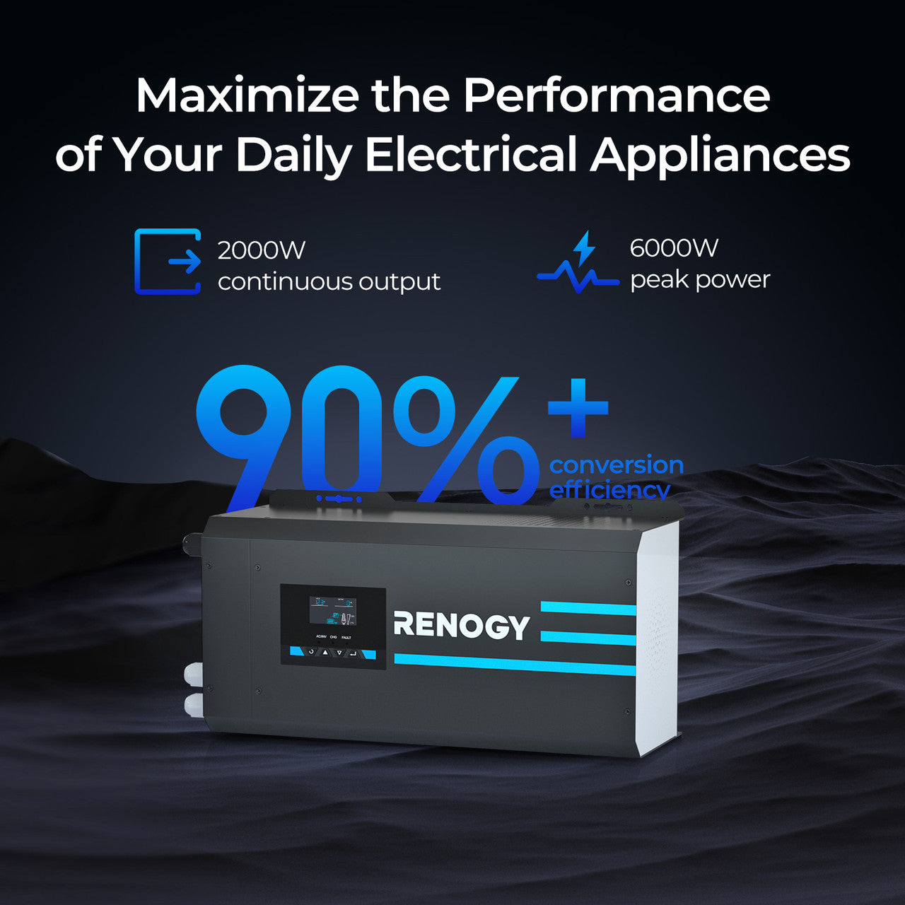 2000W 12V PURE SINE WAVE INVERTER CHARGER W/ LCD Maxmize the Performance of your Daily Electrical Appliances