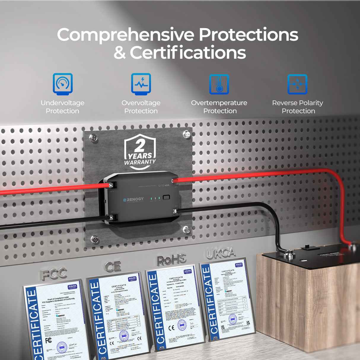 12V 40A DC to DC Battery Charger