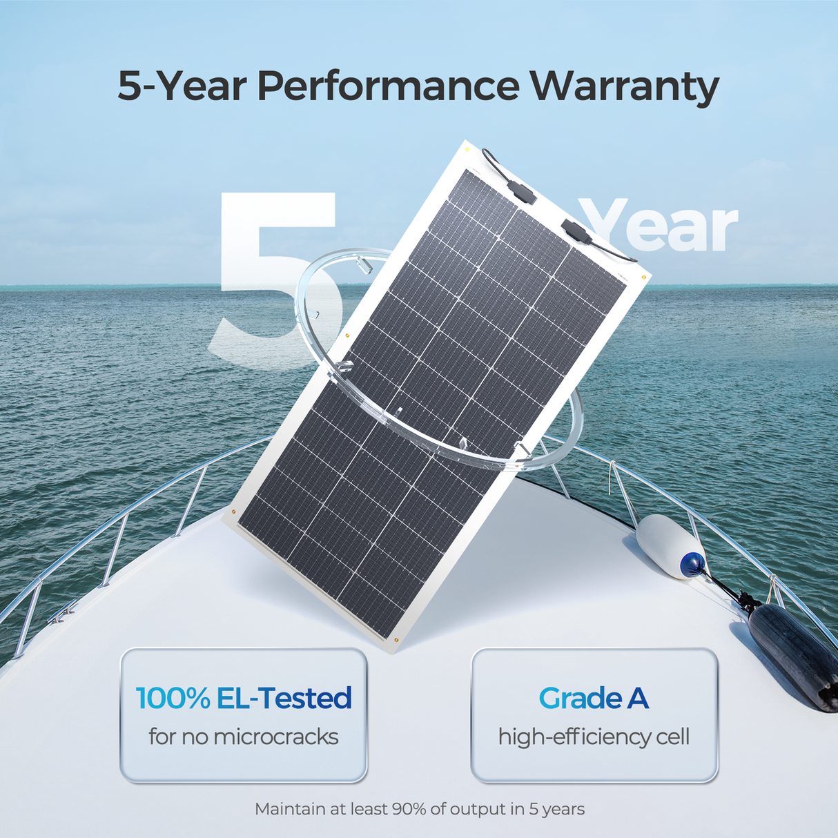 100 Watt 12 Volt Flexible Monocrystalline Solar Panel