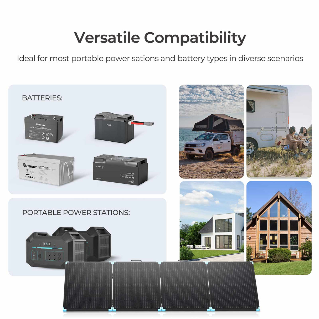 Lightweight Portable Solar Suitcase 400W / 300W / 220W / 100W