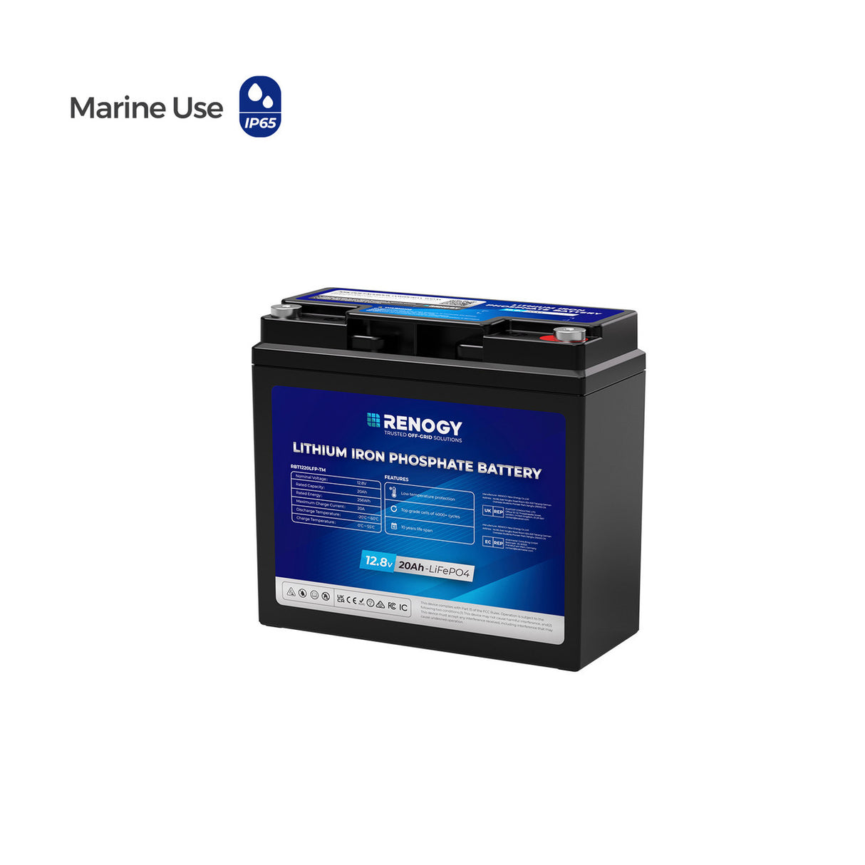 12V 20Ah Trolling Motor Lithium Iron Phosphate Battery