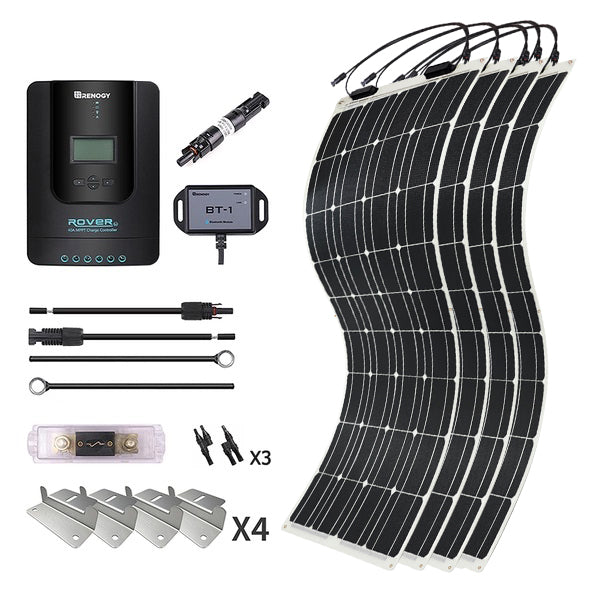 400W 12V/24V Monocrystalline Solar Premium Kit w/Rover 40A Charger Controller