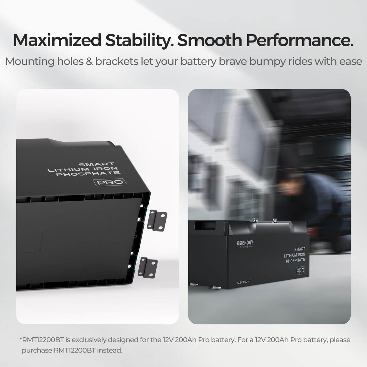 Mounting Brackets for 12V 100Ah Pro LiFePO4 Batteries