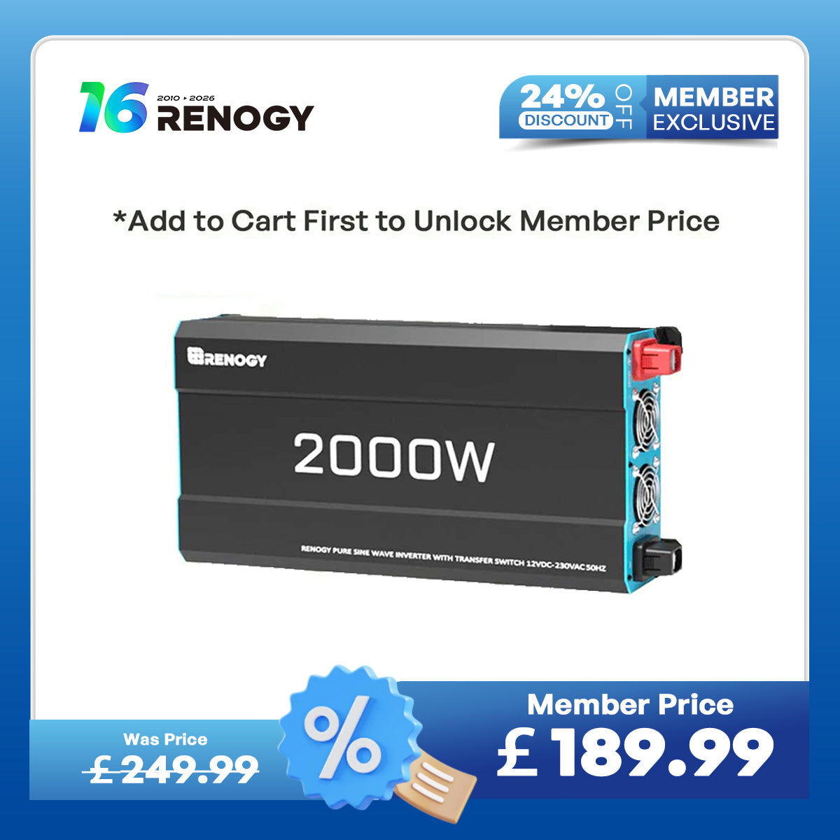12V 3000W Pure Sine Wave Inverter with UPS Backup