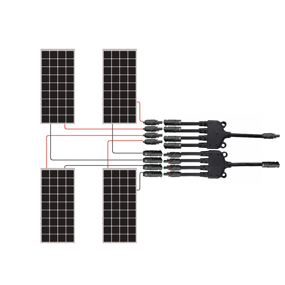 Solar MC4 Y Branch Connectors MFFFF + FMMMM Pair