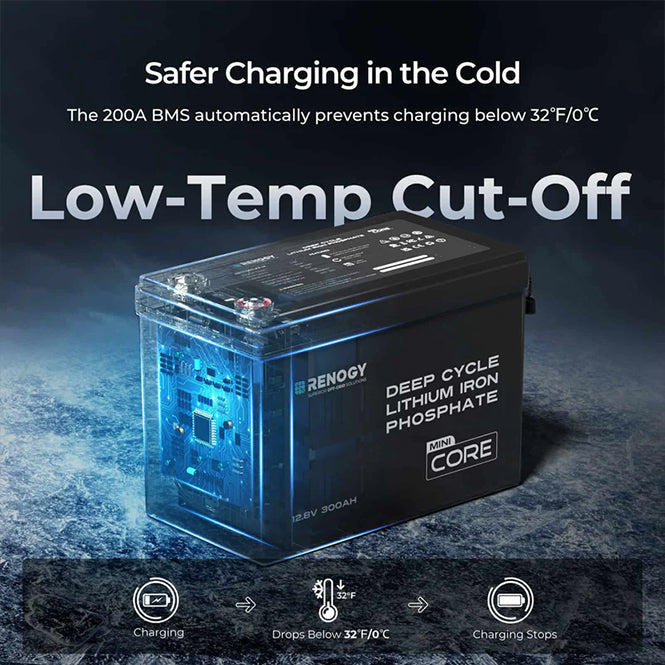 Core Mini - 12.8V 300Ah Lithium Iron Phosphate Battery with 500A Monitor
