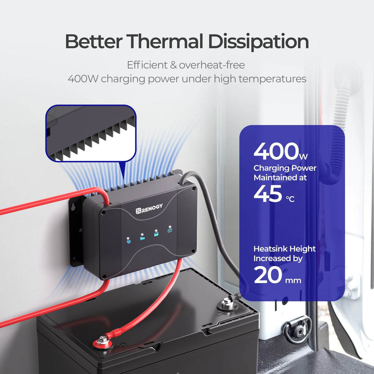 30A DC-DC charger with better thermal dissipation