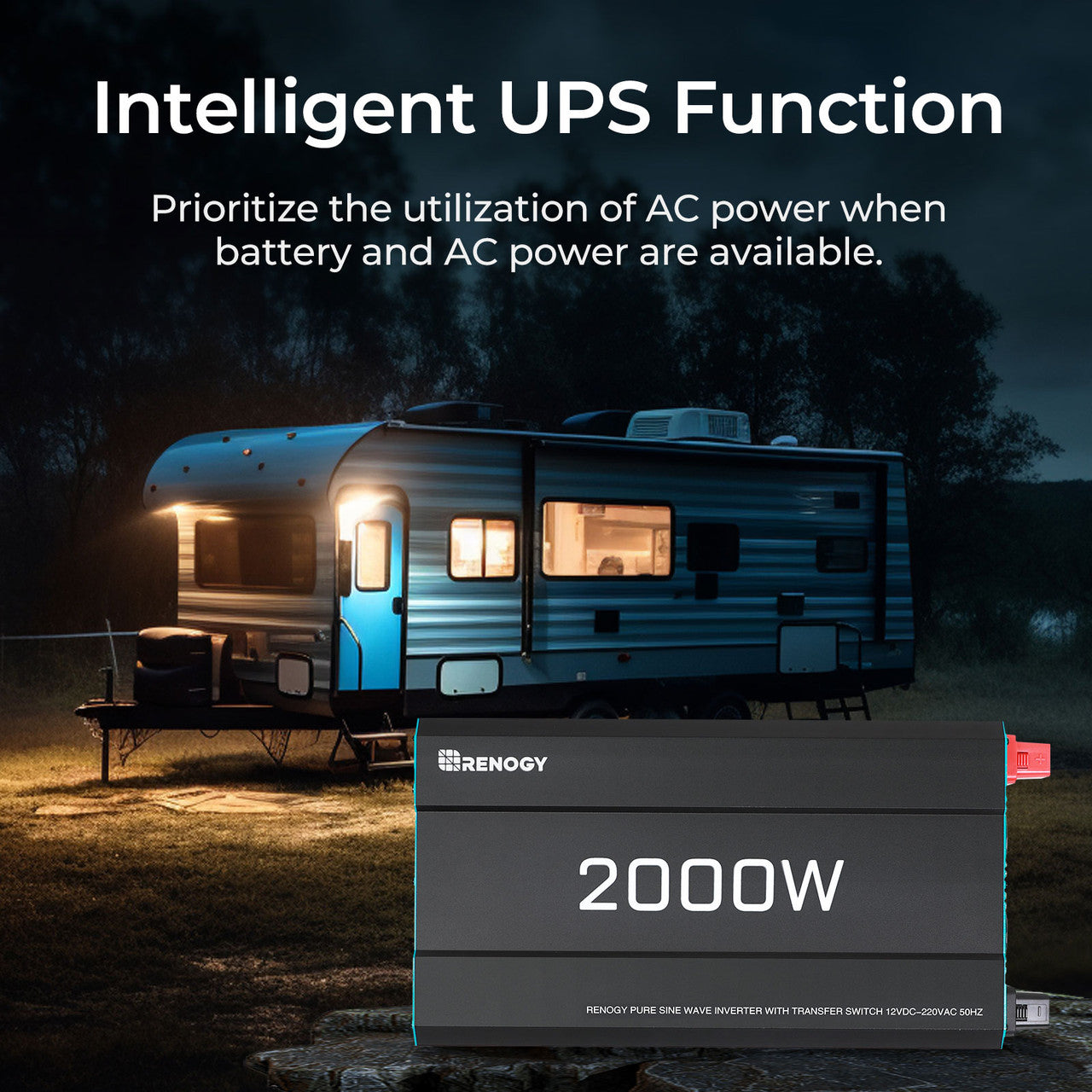 2000W 12V Pure Sine Wave Inverter With Intelligent UPS Function