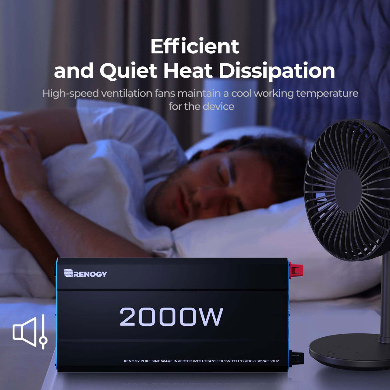 2000W 12V Pure Sine Wave Inverter With Efficient and Quiet Heat Dissipation