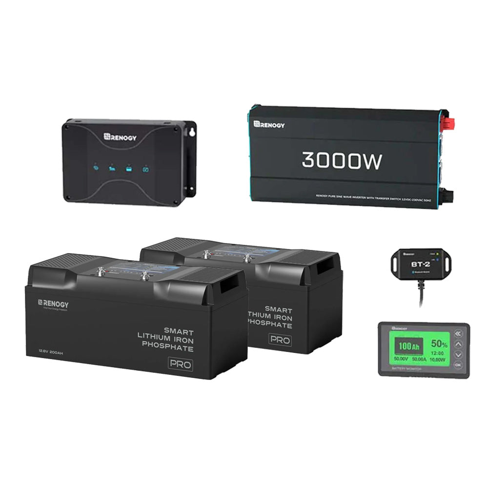 5.12Kwh Caravan Power System | 3000W inverter, 50A Battery Charger