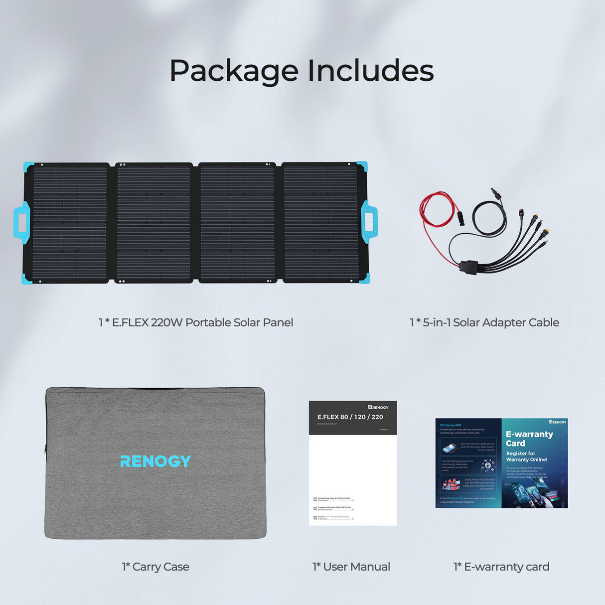 220 Watt 12V Portable Solar Panel for Power Station of 23.5% Efficiency Mono Solar Module