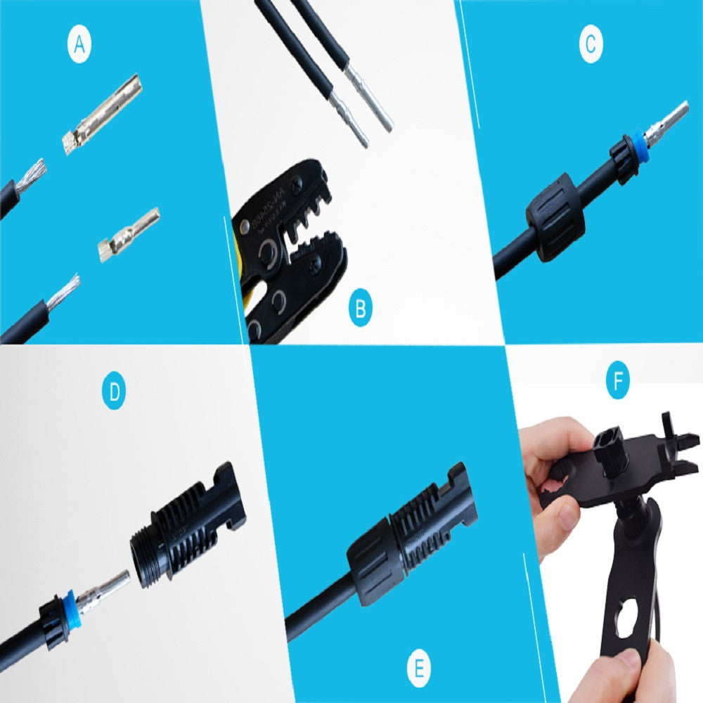 MC4 Male/Female Solar Panel Cable Connectors (5 Pair)