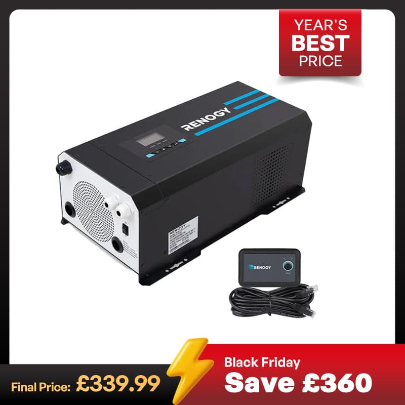 2000W 12V Pure Sine Wave Inverter Charger w/ LCD