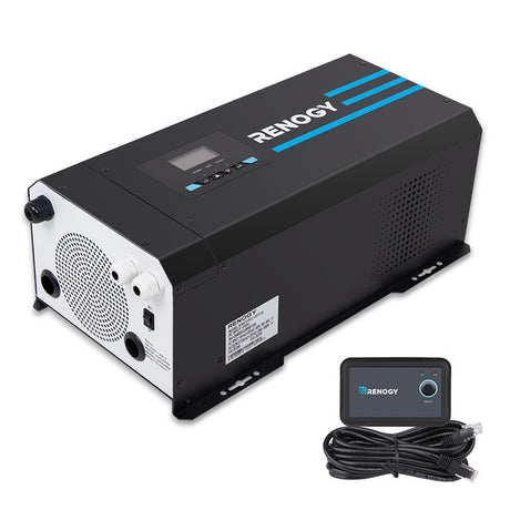 3000W 12V Pure Sine Wave Inverter Charger w/ LCD Display