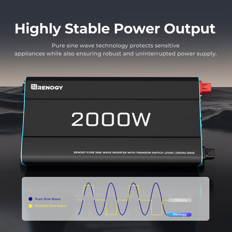 2000W 12V Pure Sine Wave Inverter With Highly Stable Power Output