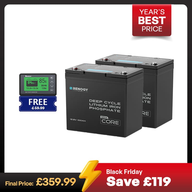 Core Mini- 12.8V 100Ah Lithium Iron Phosphate Battery