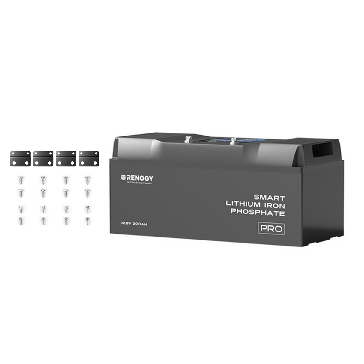 Pro-12V 200Ah Deep Cycle Lithium Iron Phosphate Battery w/Bluetooth & Self-heating Function