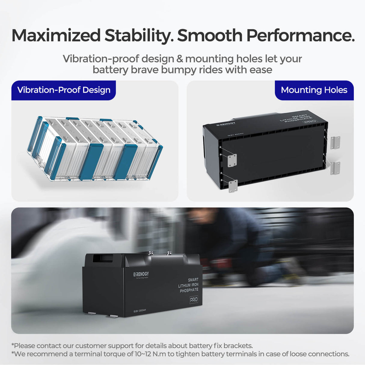 Pro - 12V 200Ah Lithium Iron Phosphate Battery Maximized Stability. Smooth Performance