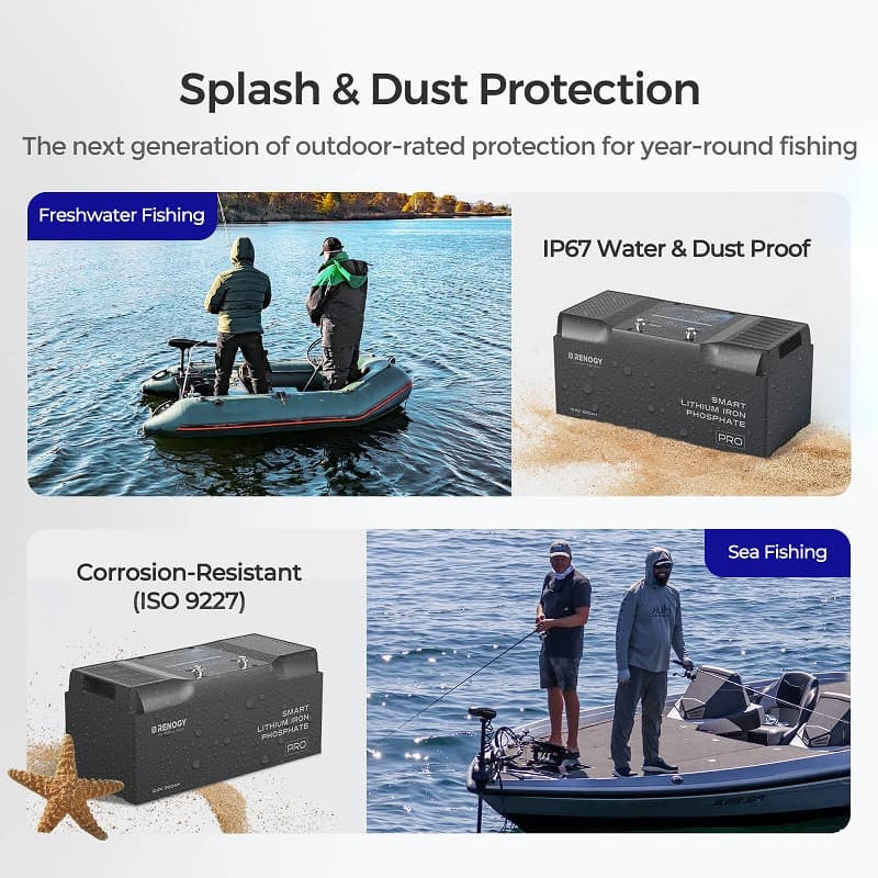 Pro - 12V 200Ah Lithium Iron Phosphate Battery Splash & Dust Protection
