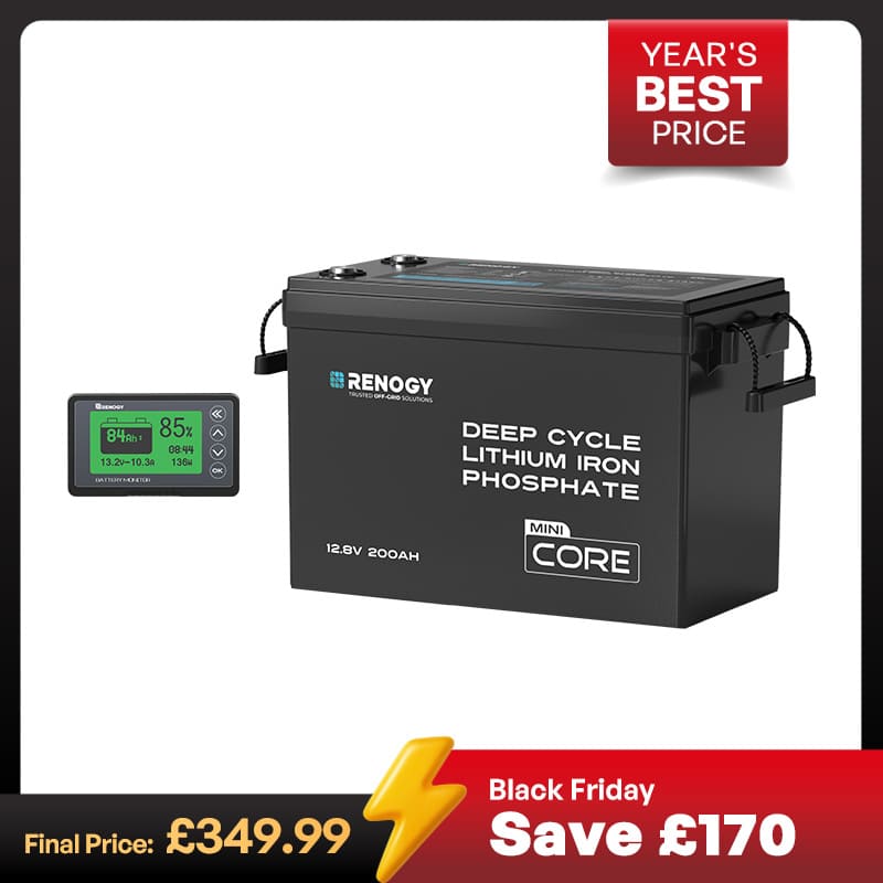 Core Mini - 12.8V 200Ah LiFePO4 Battery w/ Low-Temperature Protection