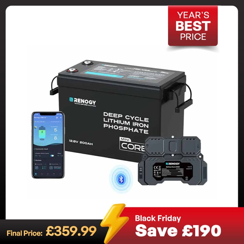 Core Mini - 12.8V 200Ah LiFePO4 Battery w/ Low-Temperature Protection