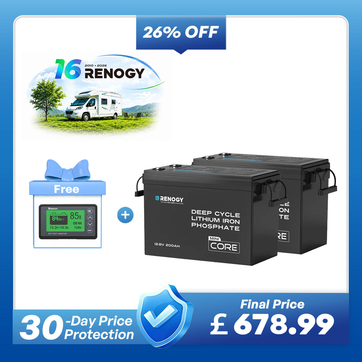 Core Mini - 12.8V 300Ah Lithium Iron Phosphate Battery