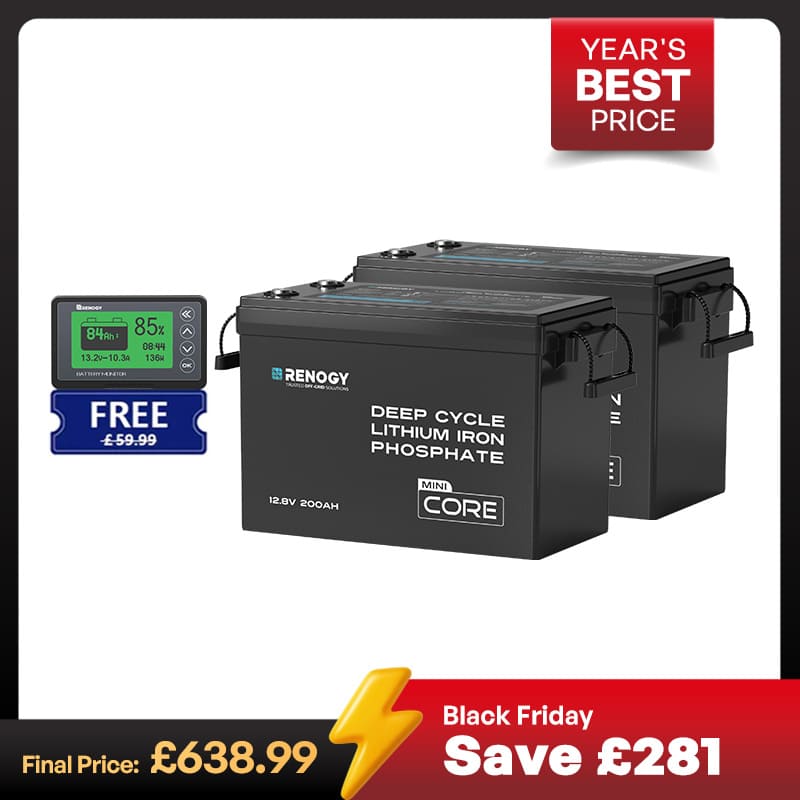 Core Mini - 12.8V 200Ah LiFePO4 Battery w/ Low-Temperature Protection