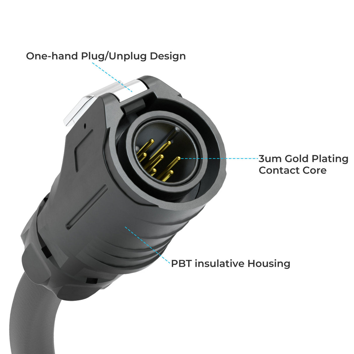 Renogy LP16 Plug (7-Pin) 23Ft Communication Cable