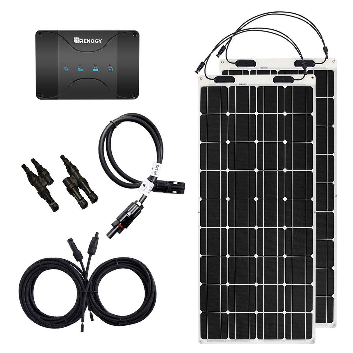 12V 50A DUAL BATTERY CHARGING 200W SOLAR FLEX BUNDLE