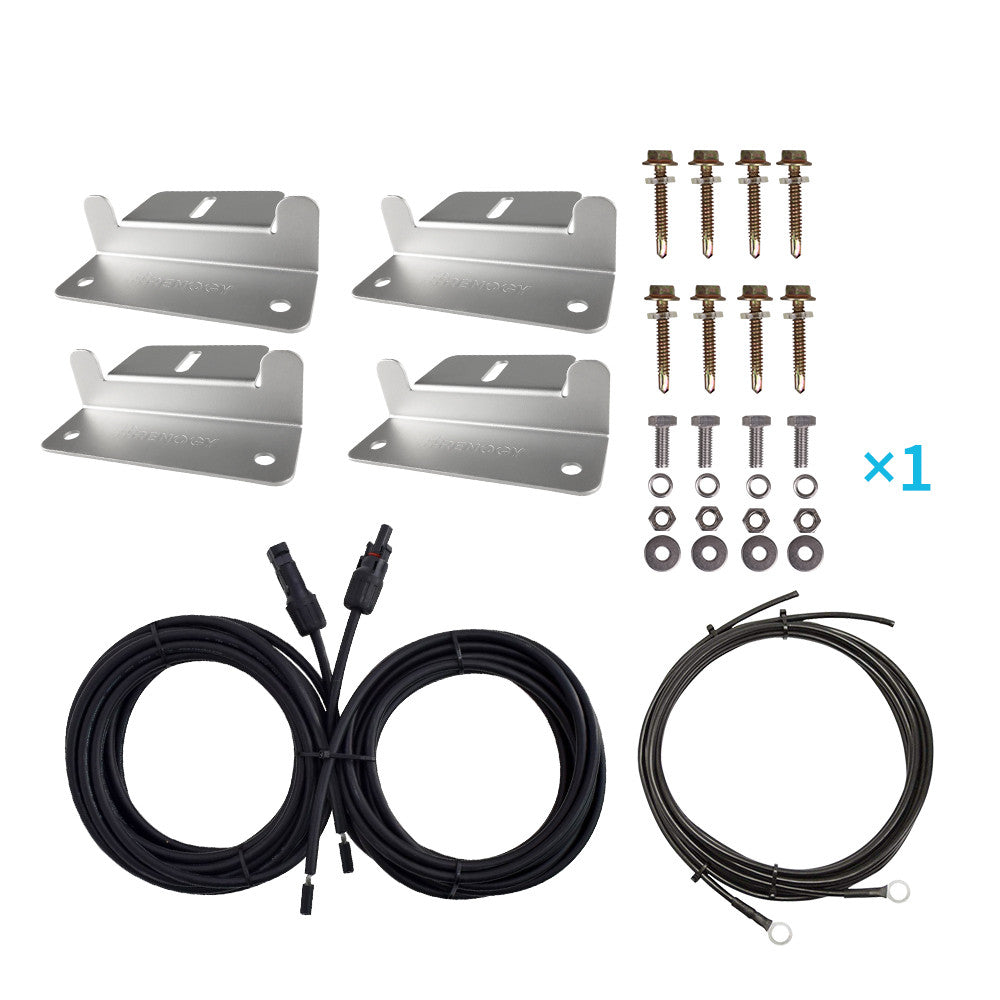 Wiring and Mounting Kit For 100W Solar Setup