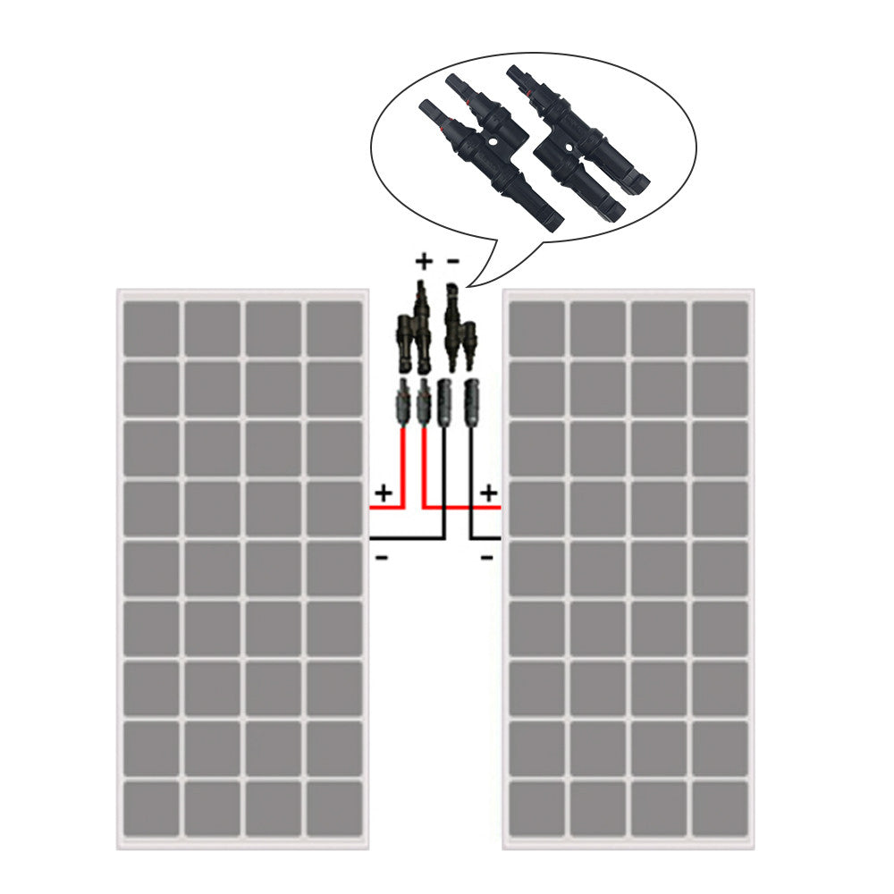 2 to 1 Solar Branch Connectors MMF+FFM Pair