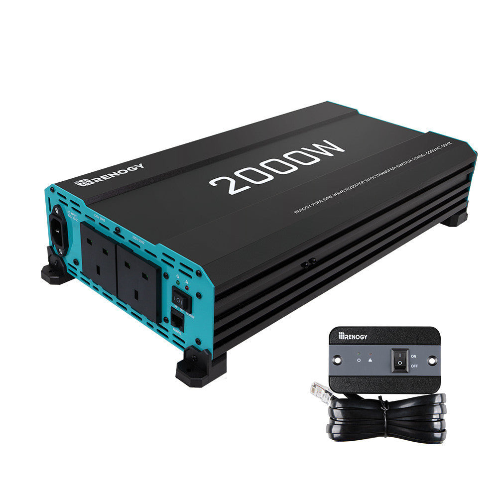 2000W 12V Pure Sine Wave Inverter With English Standard Socket (with UPS Function)