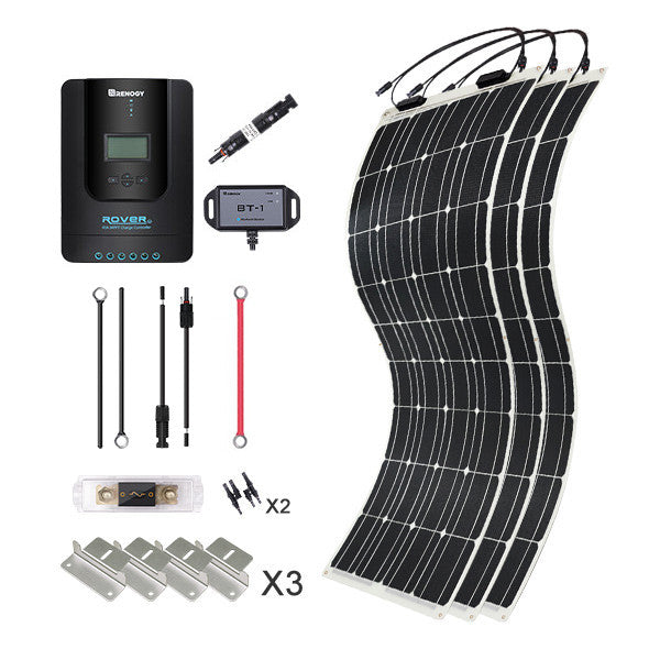 300 Watts 12 Volt Solar Panel Premium Kit with MPPT