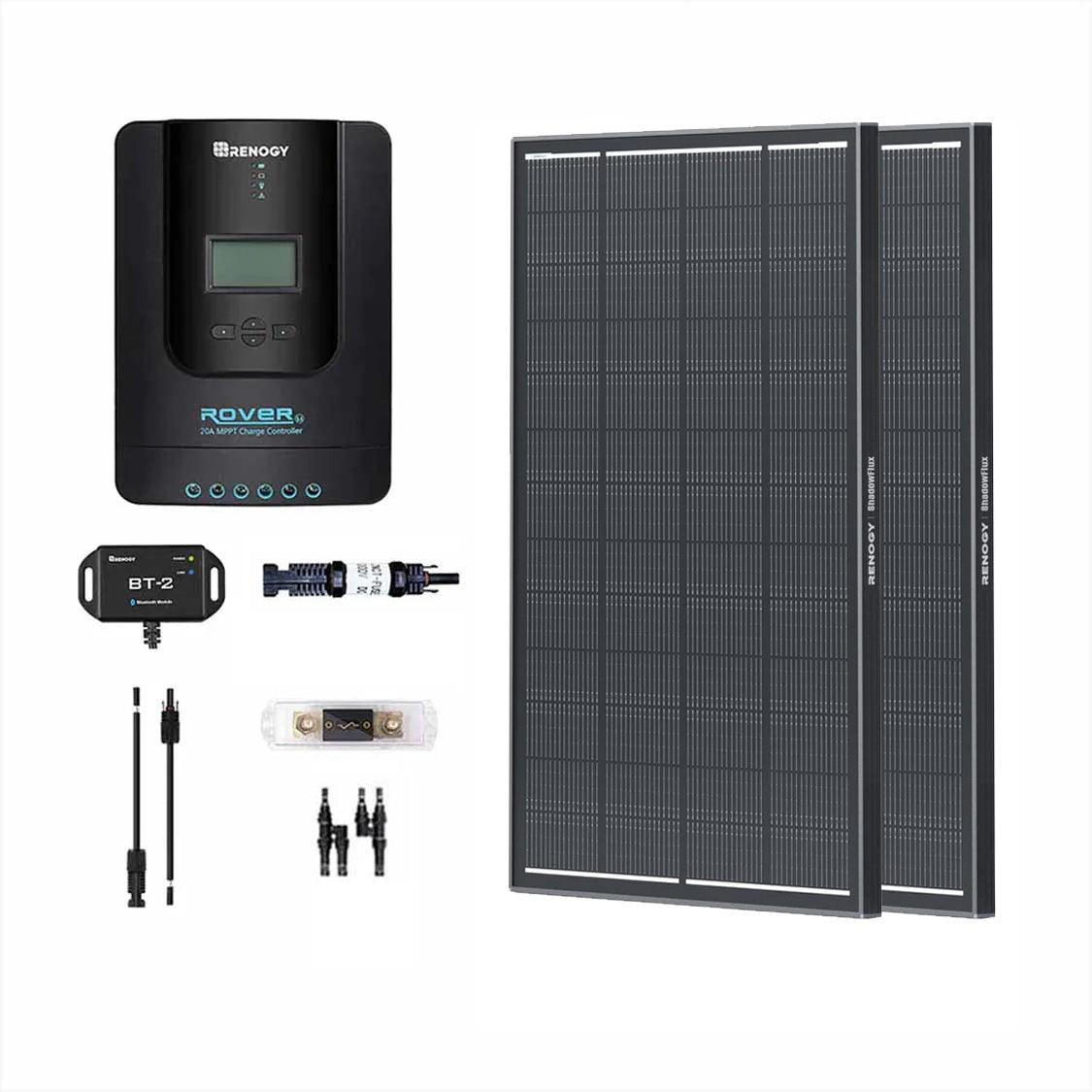 400W 12V/24V Solar Premium Kit | 400W Solar Panels, 40A Charger Controller