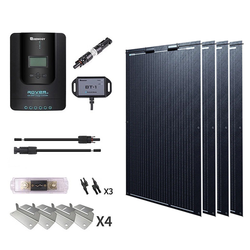 400W 12V/24V Monocrystalline Solar Premium Kit w/Rover 40A Charger Controller