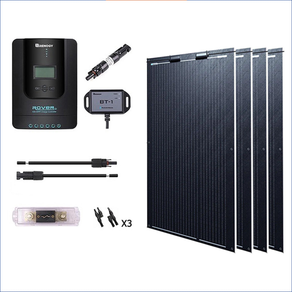 400W 12V/24V Monocrystalline Solar Premium Kit w/Rover 40A Charger Controller