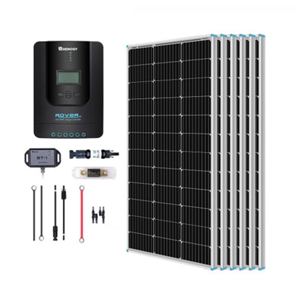 600W 12V/24V Monocrystalline Solar Premium Kit w/Rover 60A Charger Controller