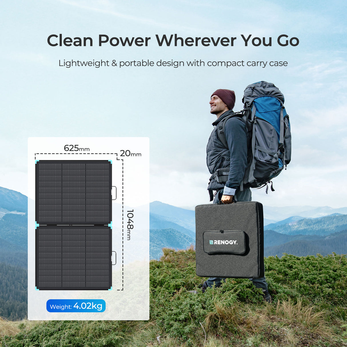 Lightweight Portable Solar Suitcase 400W / 300W / 220W / 100W