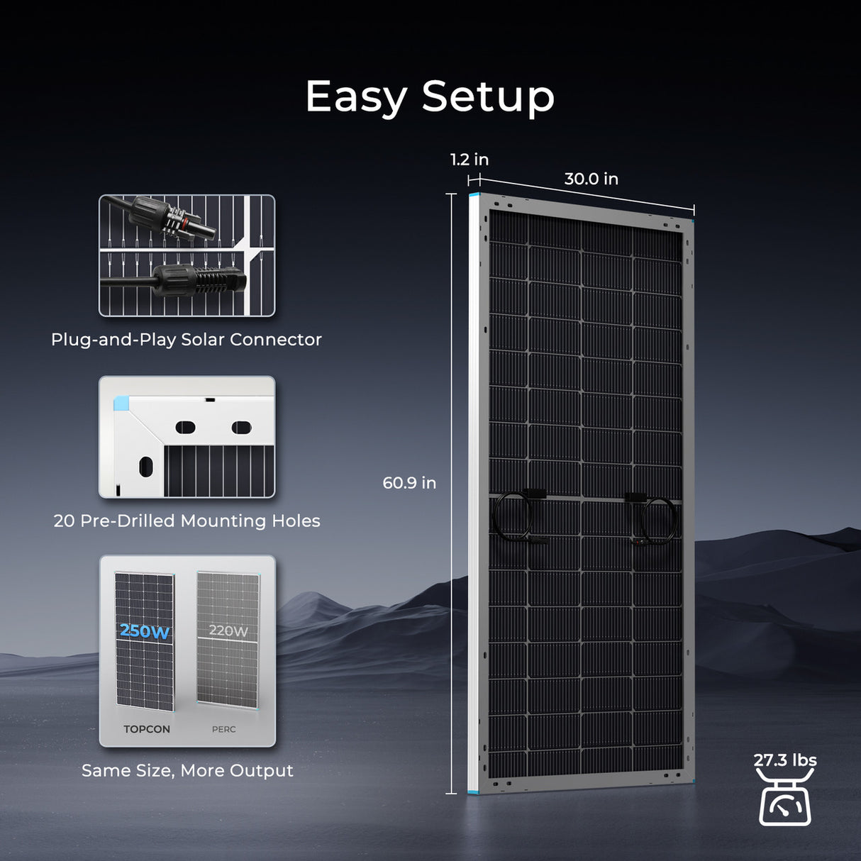 16BB N-Type 250W Solar Panel