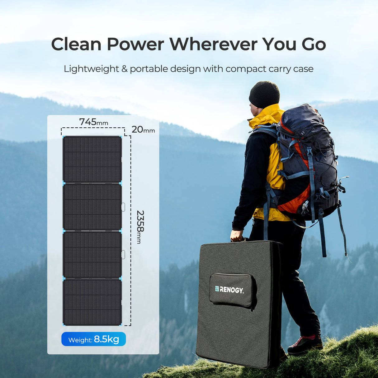 Lightweight Portable Solar Suitcase 400W / 300W / 220W / 100W