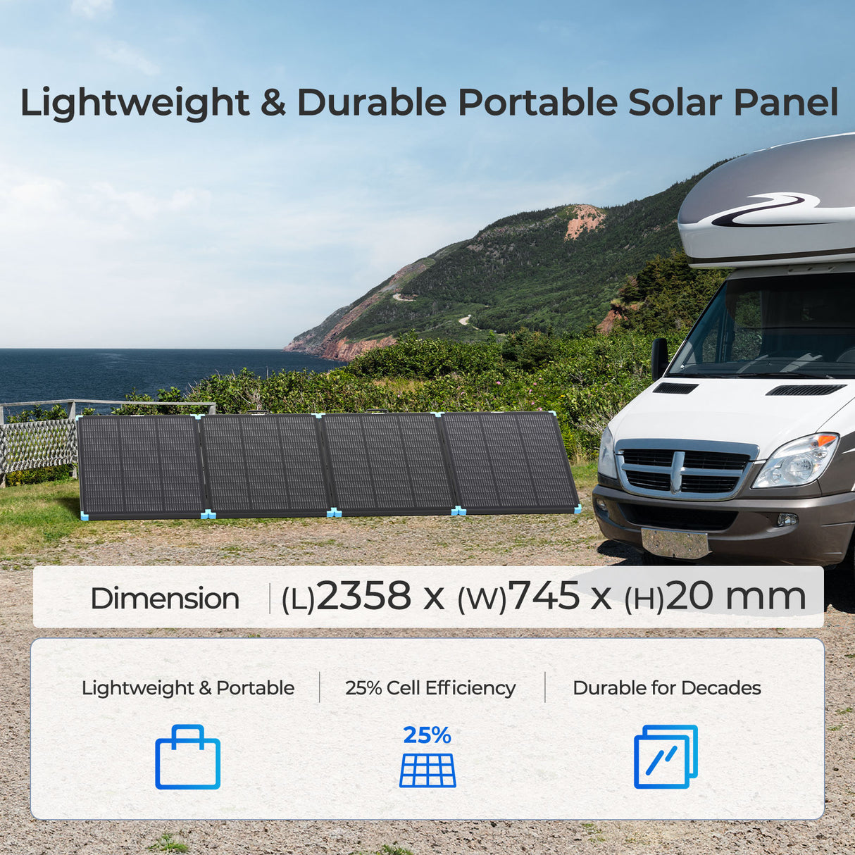 Lightweight Portable Solar Suitcase 400W / 300W / 220W / 100W
