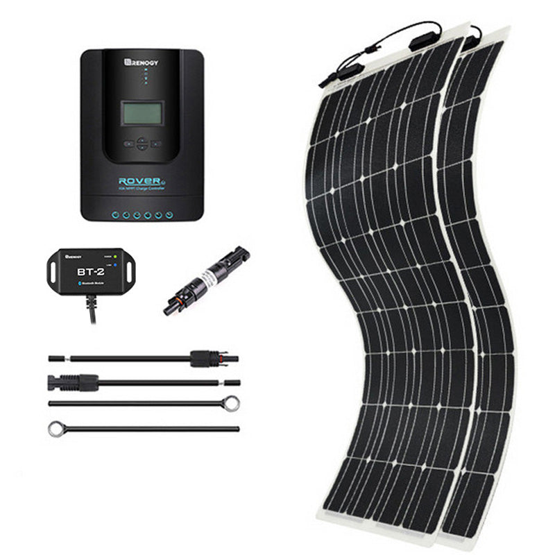 200W 12V/24V Monocrystalline Solar Premium Kit w/Rover 20A Charger Controller