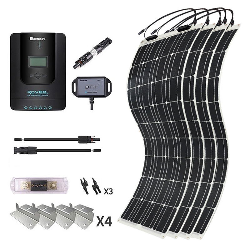 400W 12V/24V Monocrystalline Solar Premium Kit w/Rover 40A Charger Controller