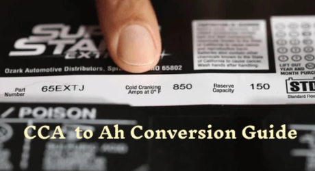 convert CCA to Ah