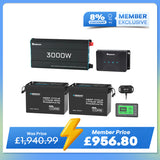 5.12kWh Power System | 200Ah LiFePO4 Batteries, 3000W Inverter