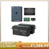 5.12kWh Hybrid Power System | 3000W Inverter Charger, 200Ah LiFePO4 Batteries