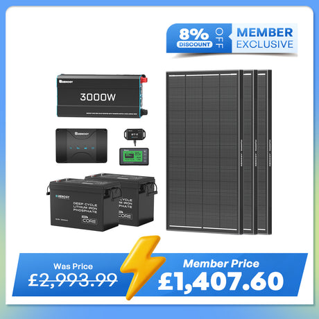 5.12kWh Power System | 200Ah LiFePO4 Batteries, 3000W Inverter