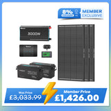 5.12kWh Power System | 200Ah LiFePO4 Batteries, 3000W Inverter